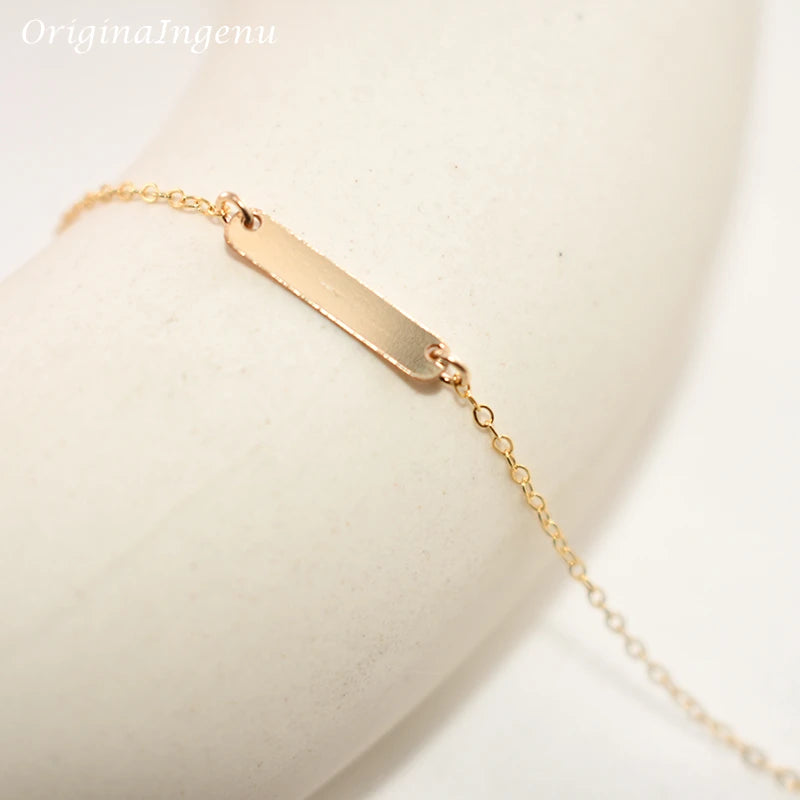 Handmade Gold-Filled Bar Bracelet