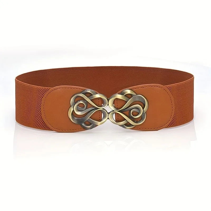Women’s Elastic Waist Belt – Simple Fashion Buckle