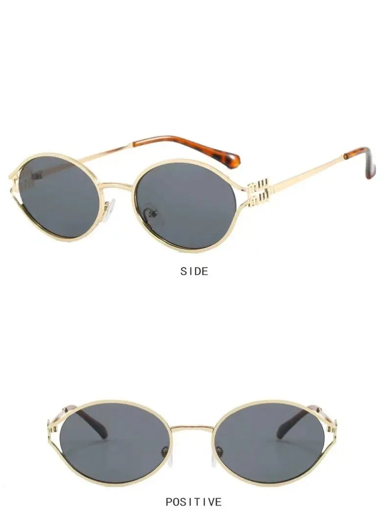 Unisex Designer Metal Sunglasses