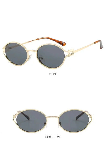 Unisex Designer Metal Sunglasses