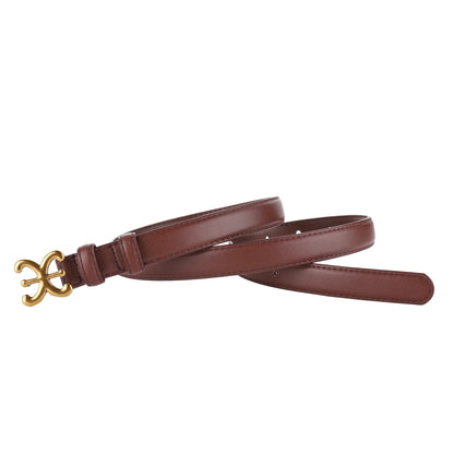 Women’s Luxury Leather Belt with Metal Buckle