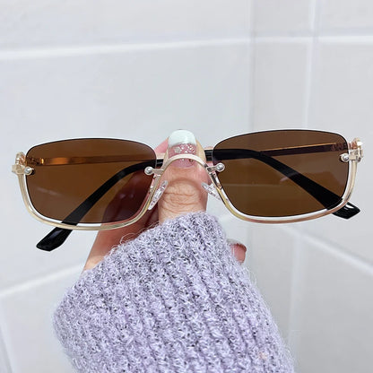 Women’s Half Frame Square Sunglasses