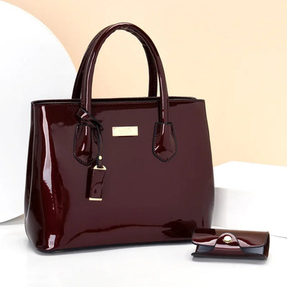 Women’s Patent Leather Shoulder Tote