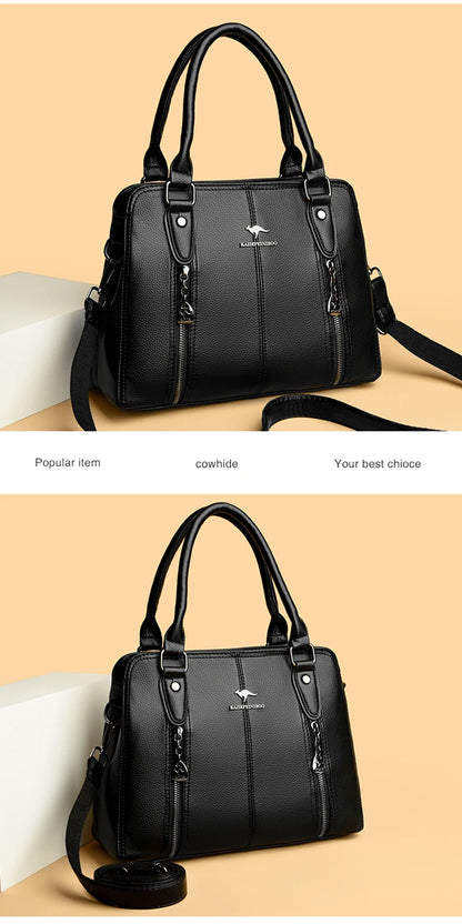 Women’s Luxury Leather Tote – Designer Large Shoulder Bag