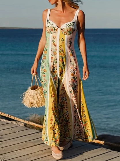Women’s V-Neck Sleeveless Maxi Dress”