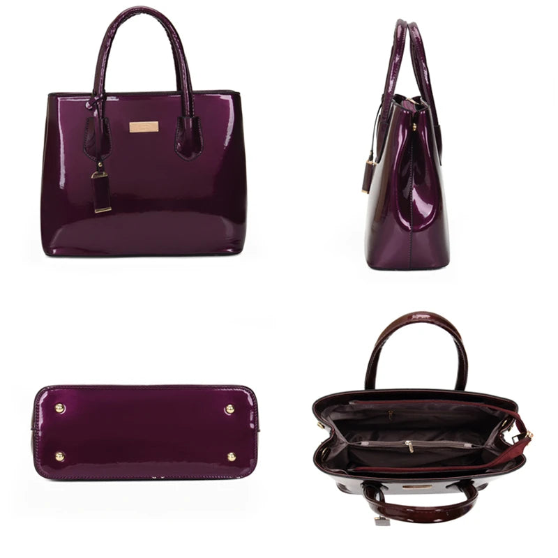 Women’s Patent Leather Shoulder Tote
