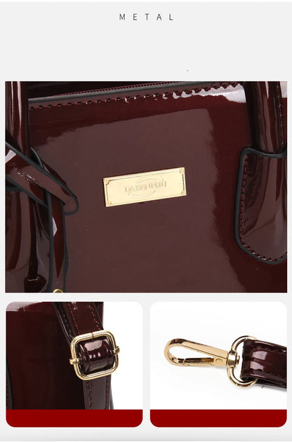 Women’s Patent Leather Shoulder Tote