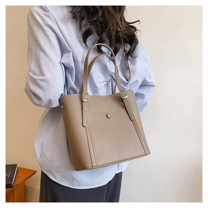 Women’s Designer Leather Handbag – Gold Accent