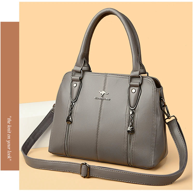 Women’s Luxury Leather Tote – Designer Large Shoulder Bag
