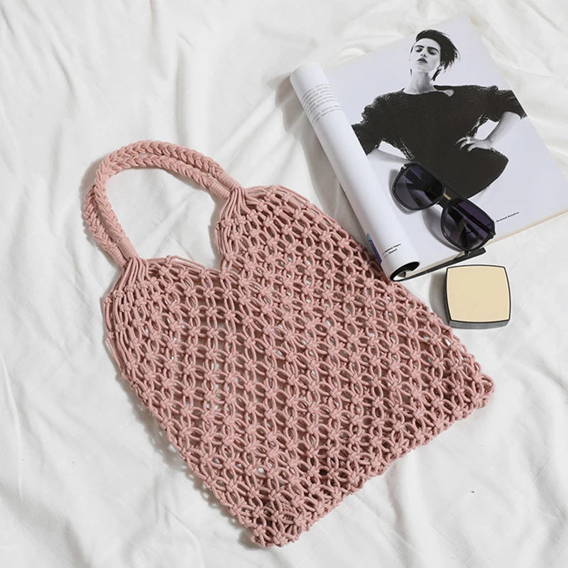 Women’s Hand-Woven Hollow Shoulder Tote