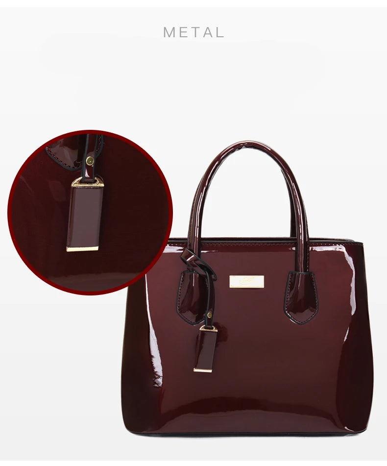 Women’s Patent Leather Shoulder Tote