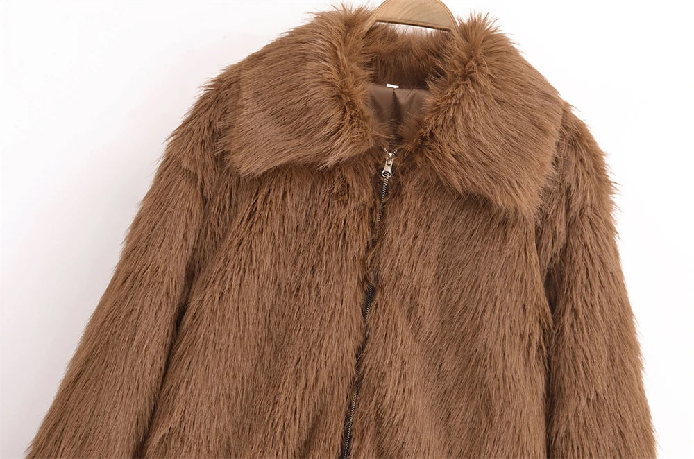 Women’s Plush Lapel Jacket