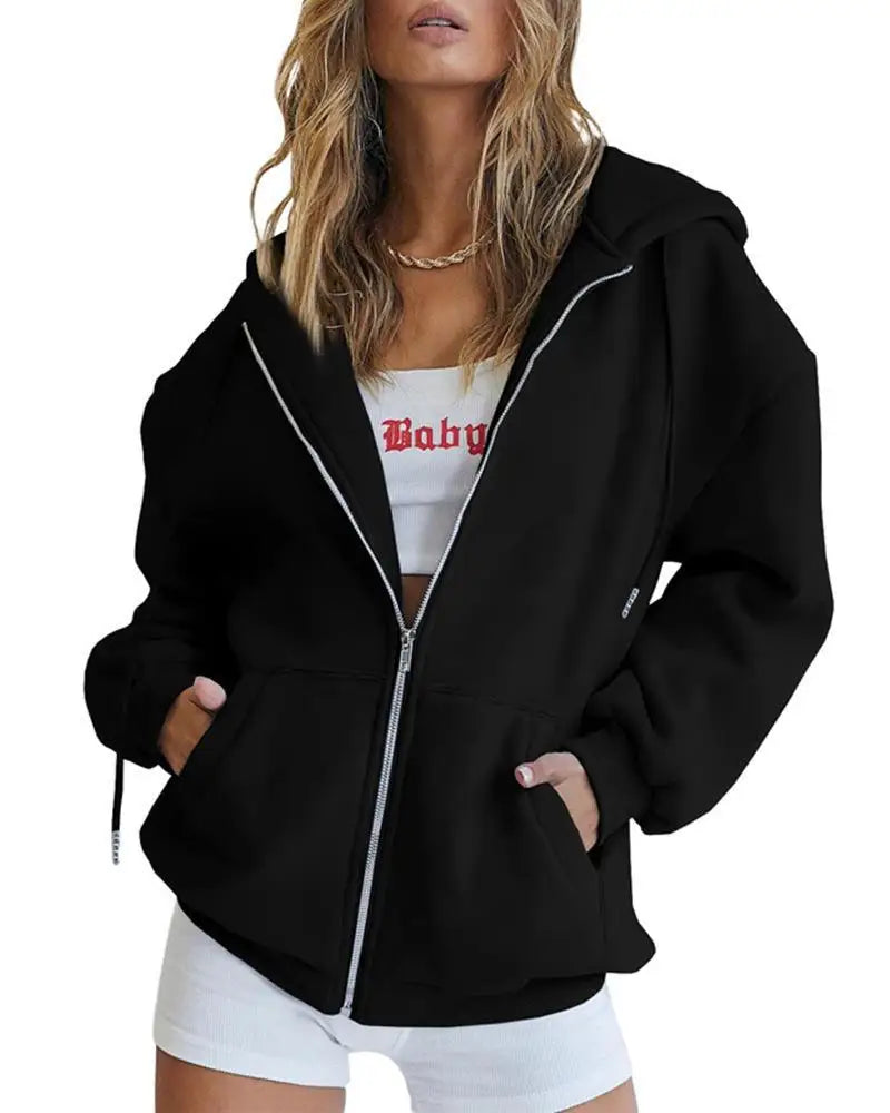 Women’s Oversized Zip-Up Hoodie
