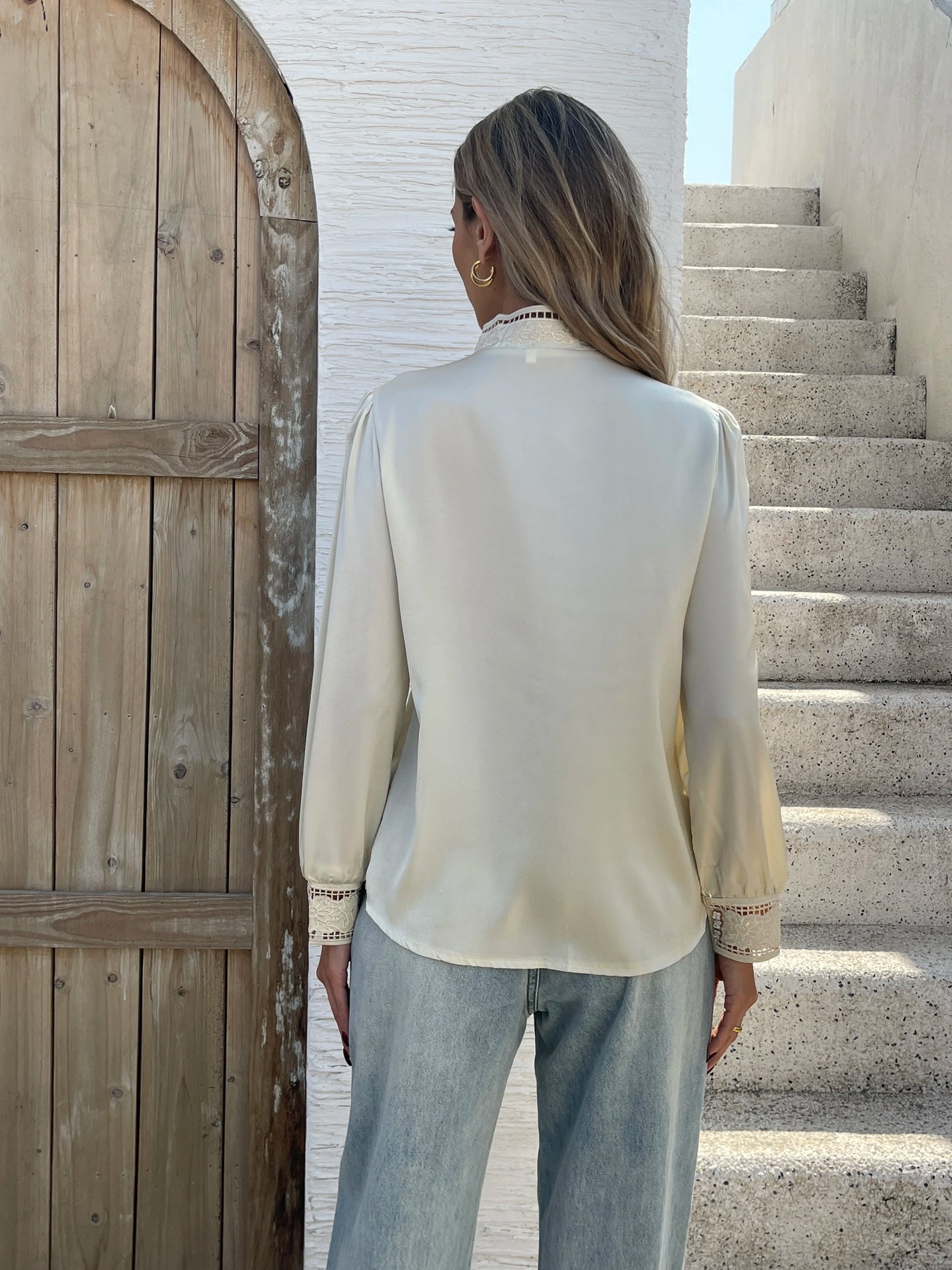 New arrived blouses for women Fashion elegan embroidery ladies shirts Button-Down Tops