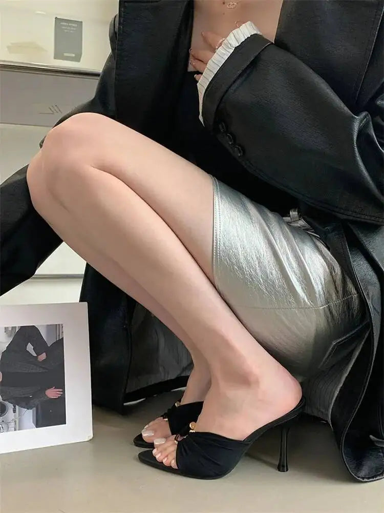 Women’s Open-Toe High Heel Slippers