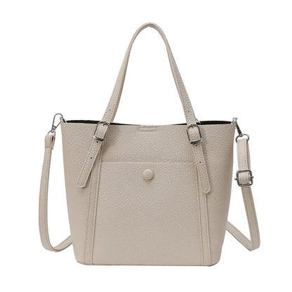 Women’s Designer Leather Handbag – Gold Accent