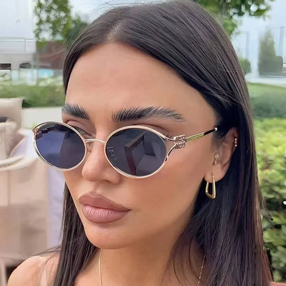 Unisex Designer Metal Sunglasses