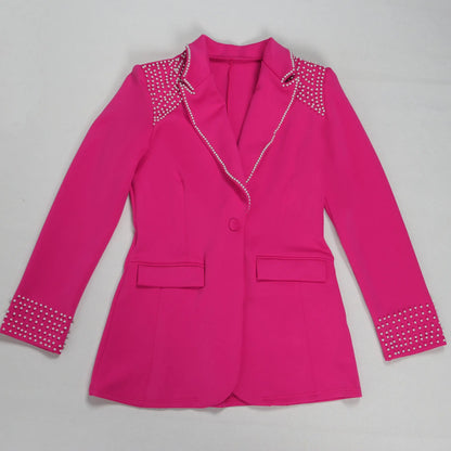 Women’s Two-Piece Pant Set – Y2K Blazer & High-Waist Slim Pants