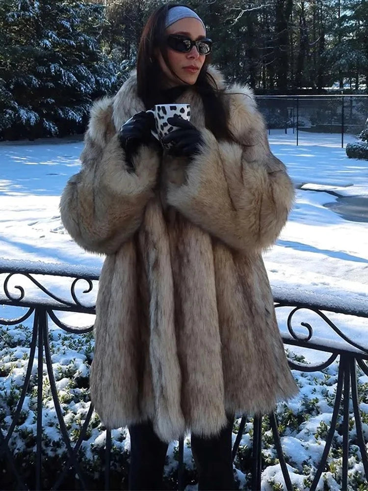 Women’s Luxury Faux Fur Coat