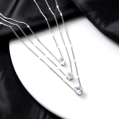 Women’s Multilayer Zircon Pendant Necklace
