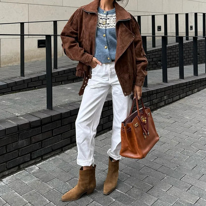 Women’s Oversize Suede Jacket