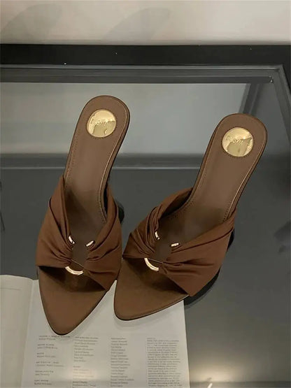 Women’s Open-Toe High Heel Slippers