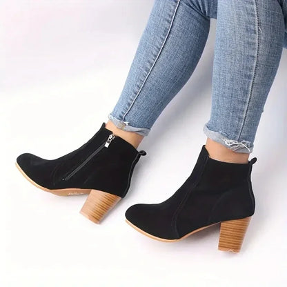 Women’s Chunky Heel Chelsea Boots – Autumn Winter Fashion