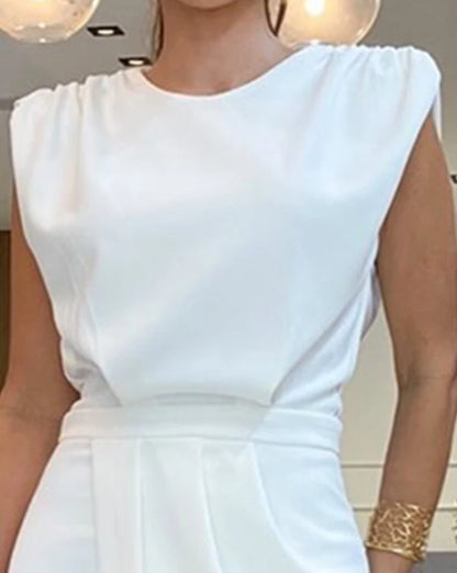 Women’s Elegant Evening Dress – Sexy Cap Sleeve Ruched Party Dress