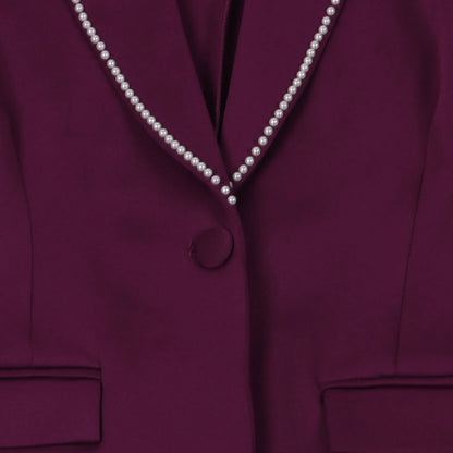 Women’s Two-Piece Pant Set – Y2K Blazer & High-Waist Slim Pants