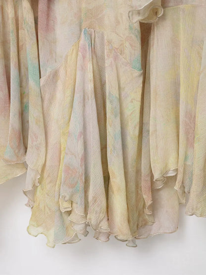 Women’s Printed Tiered Long Skirt