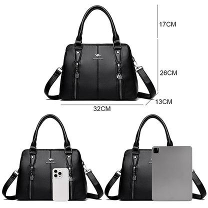Women’s Luxury Leather Tote – Designer Large Shoulder Bag