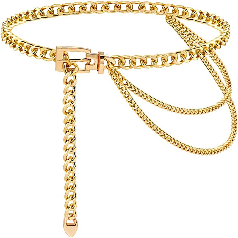 Women’s Multi-Layer Metal Chain Waist Belt