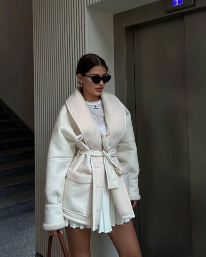 Women’s Furry Leather Jacket