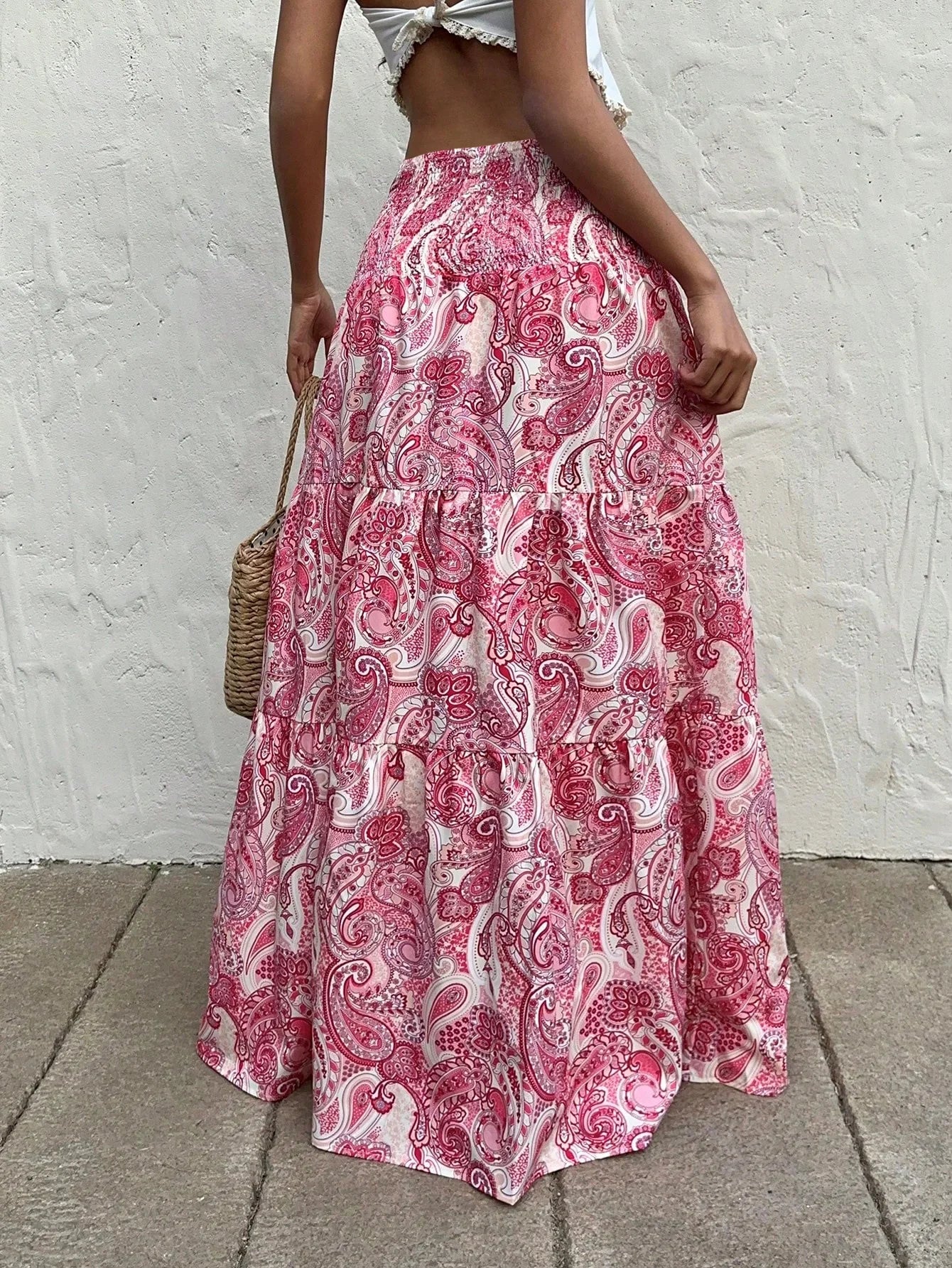 Women’s Elastic Waist A-Line Skirt