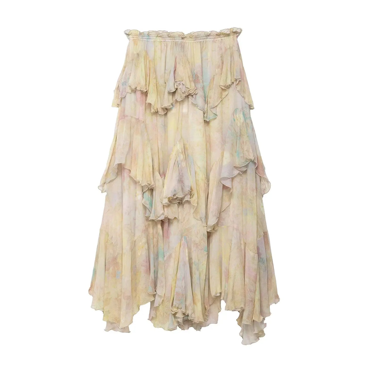 Women’s Printed Tiered Long Skirt