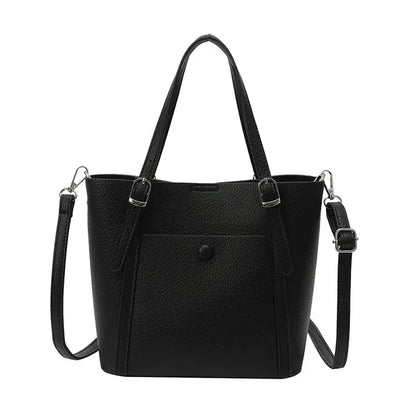 Women’s Designer Leather Handbag – Gold Accent