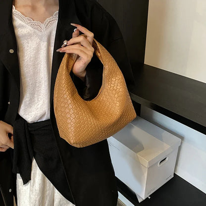 Women’s Woven PU Leather Handbag