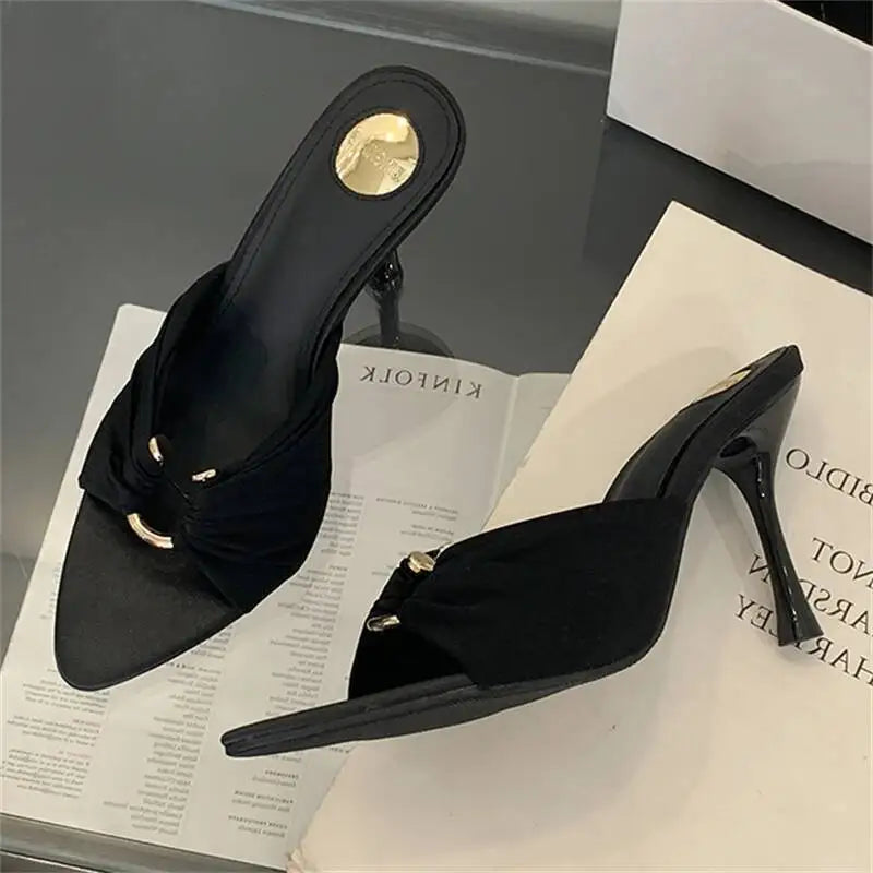 Women’s Open-Toe High Heel Slippers