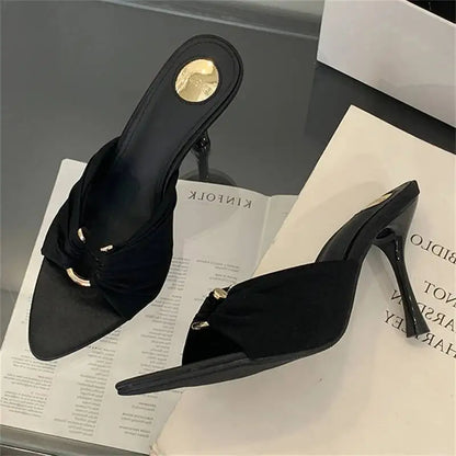 Women’s Open-Toe High Heel Slippers