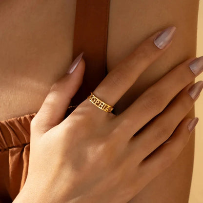 Women’s Custom Roman Numeral Ring