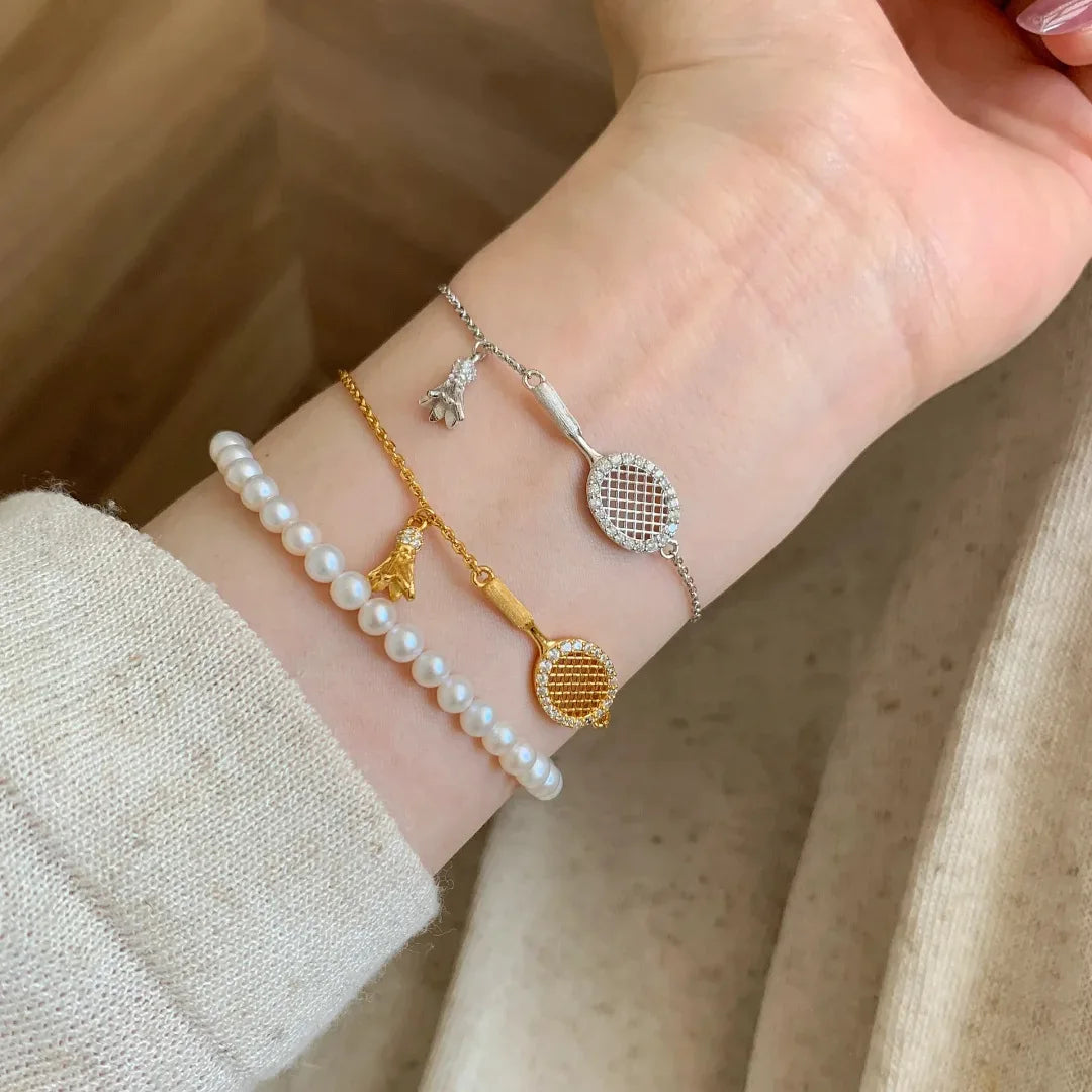 Women’s Badminton Racket Charm Bracelet