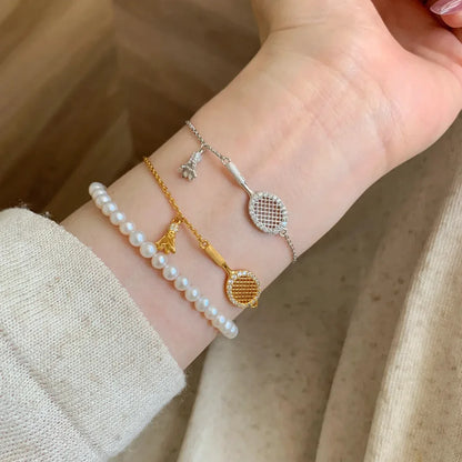 Women’s Badminton Racket Charm Bracelet