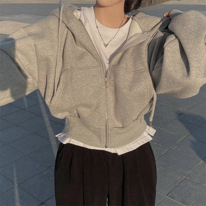 Women’s Retro Oversized Zip-Up Hoodie