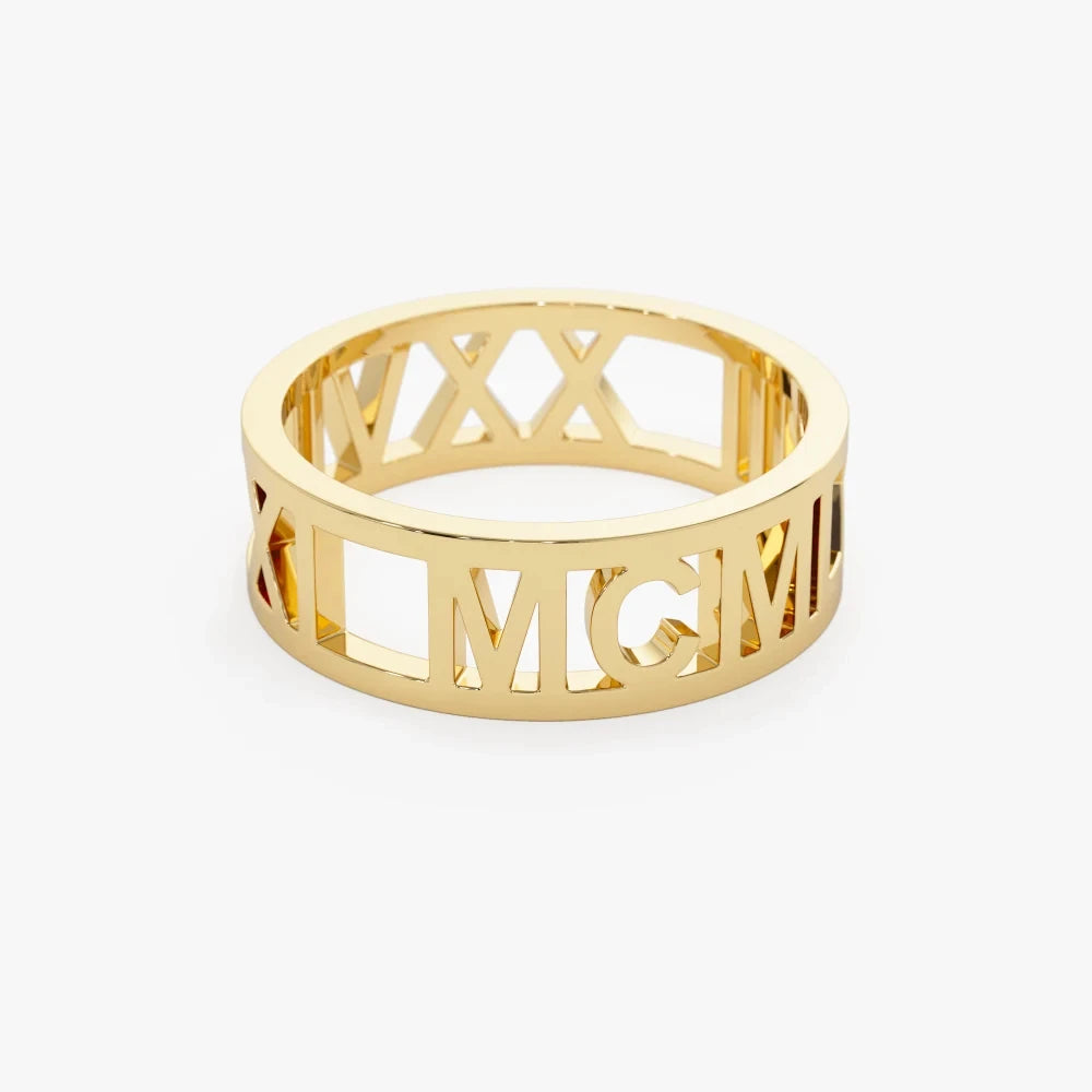 Women’s Custom Roman Numeral Ring