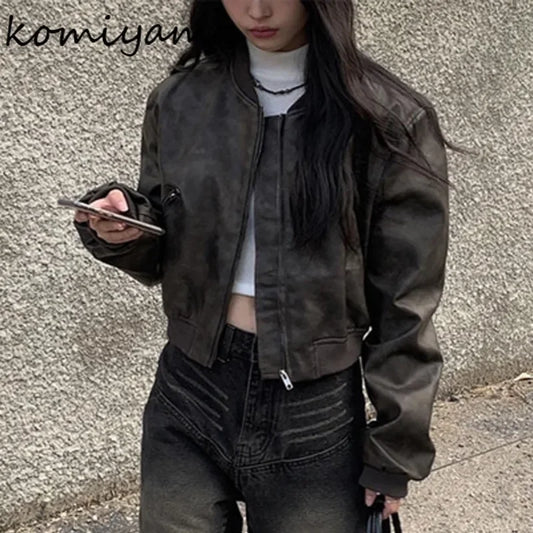 Women’s PU Leather Motorcycle Jacket