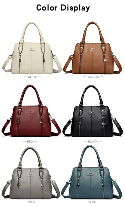 Women’s Luxury Leather Tote – Designer Large Shoulder Bag