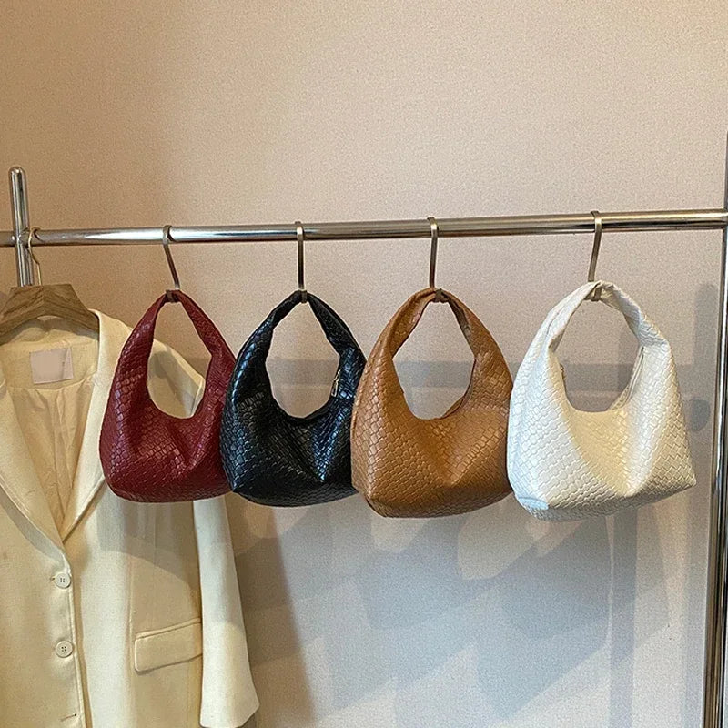 Women’s Woven PU Leather Handbag