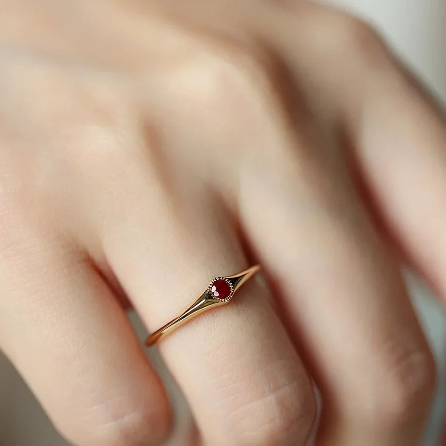 Women’s Classic Ruby Stacking Ring