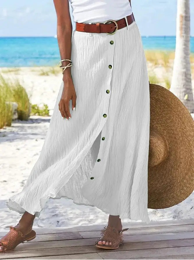 Women’s Cotton Linen A-Line Skirt