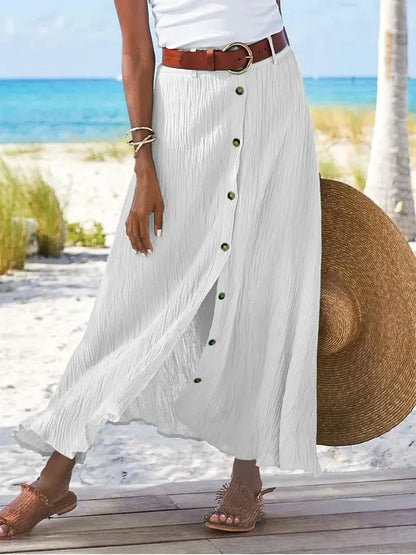Women’s Cotton Linen A-Line Skirt